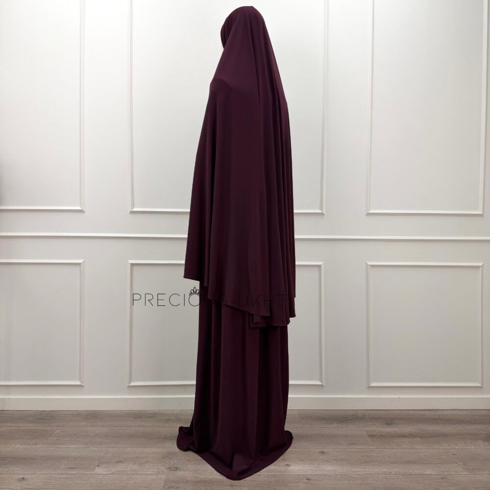 Alternative view of Premium Jersey Medium Khimaar & Rok 'Plum'
