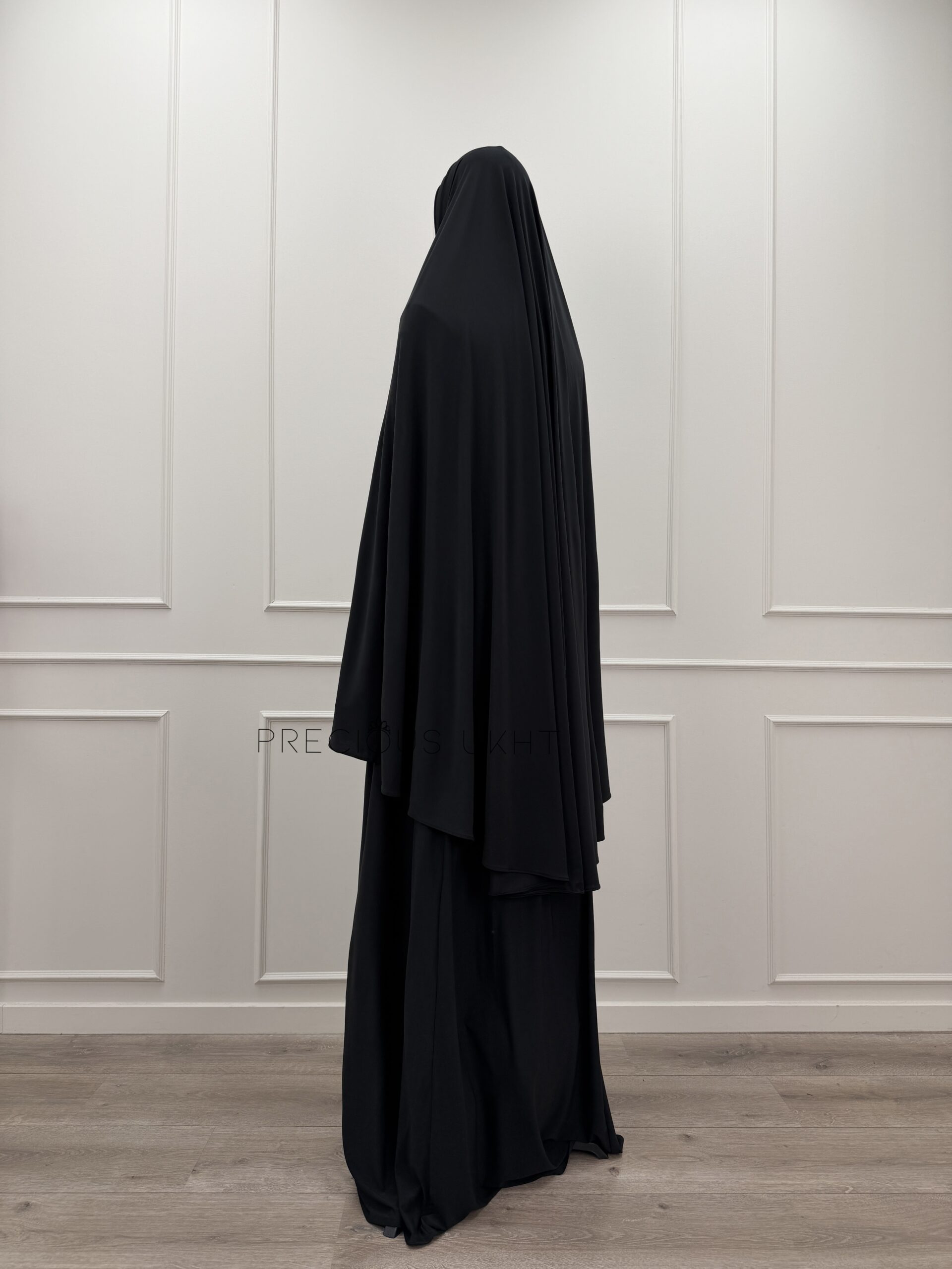 Premium Jersey Medium Khimaar & Rok 'Black' - Afbeelding 2