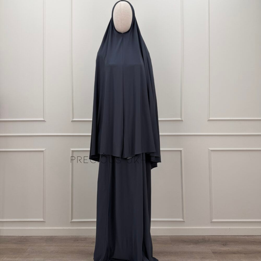Premium Jersey Medium Khimaar & Rok 'Deep Grey'