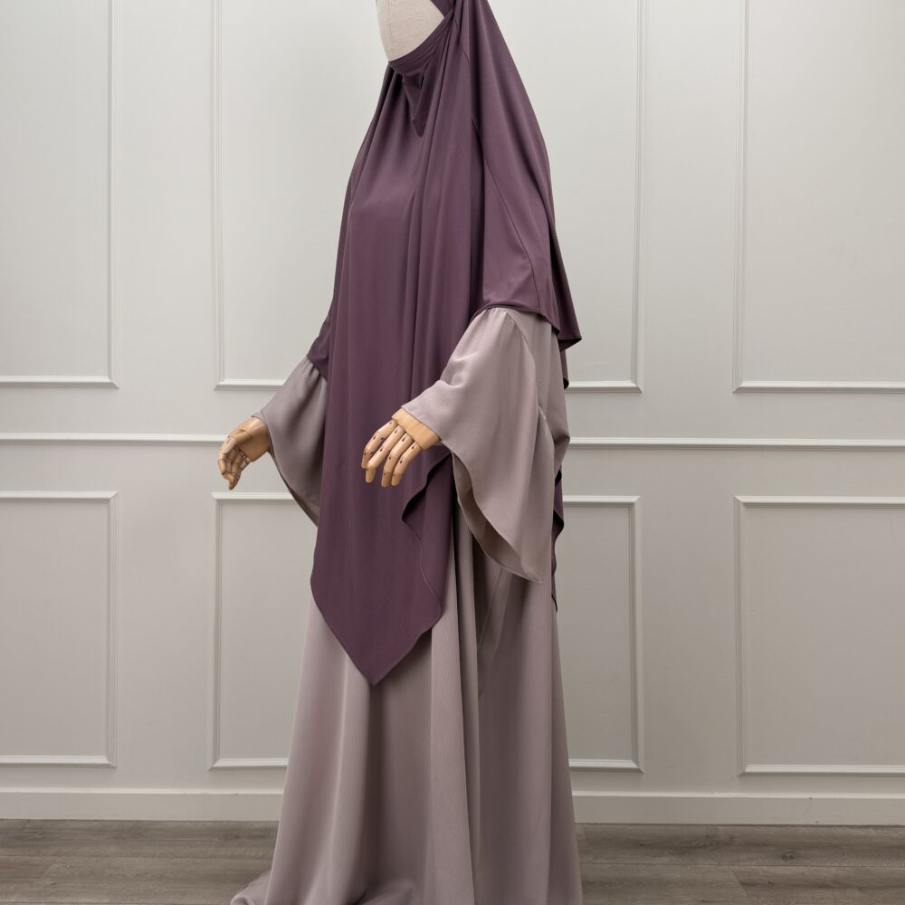 Amira Khimaar Long 'Dark Mauve (Bamboo Fabric)