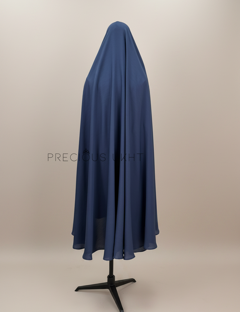 Alternative view of Oemayrah Extra Long Khimaar ‘Grey Blue'