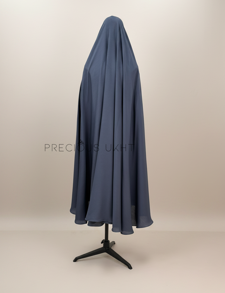 Alternative view of Oemayrah Extra Long Khimaar ‘Navy Grey'