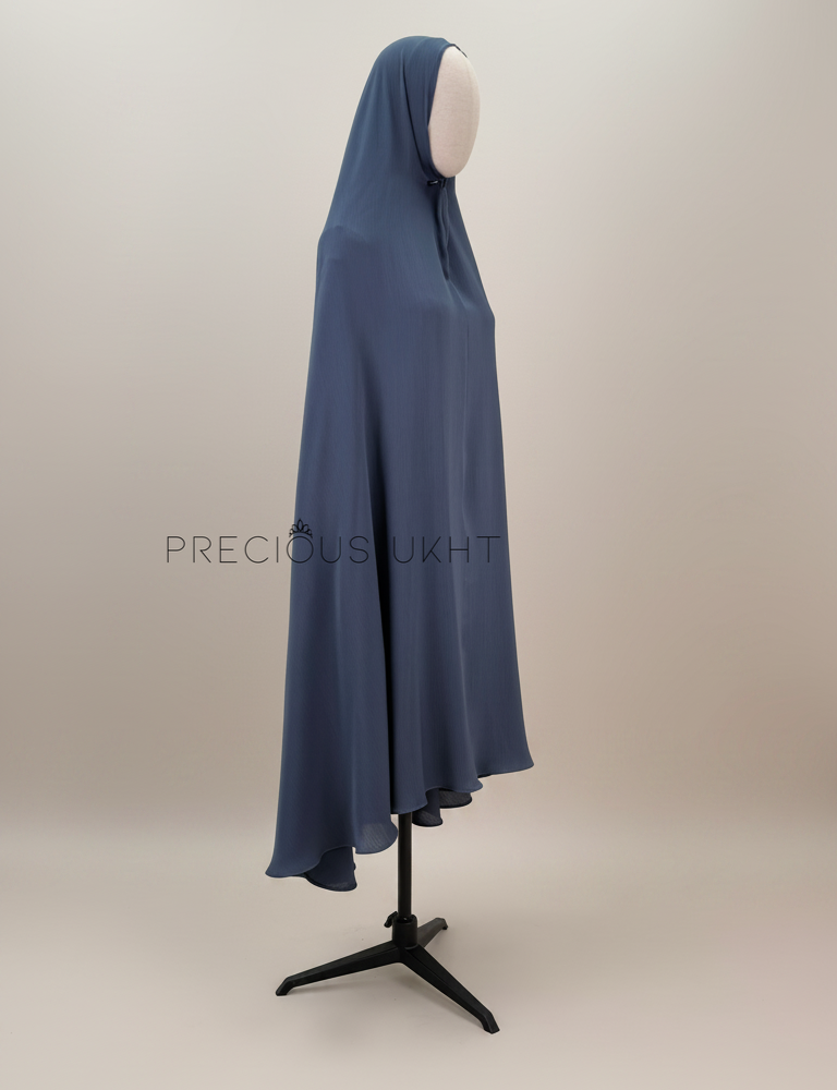 Oemayrah Extra Long Khimaar ‘Navy Grey'