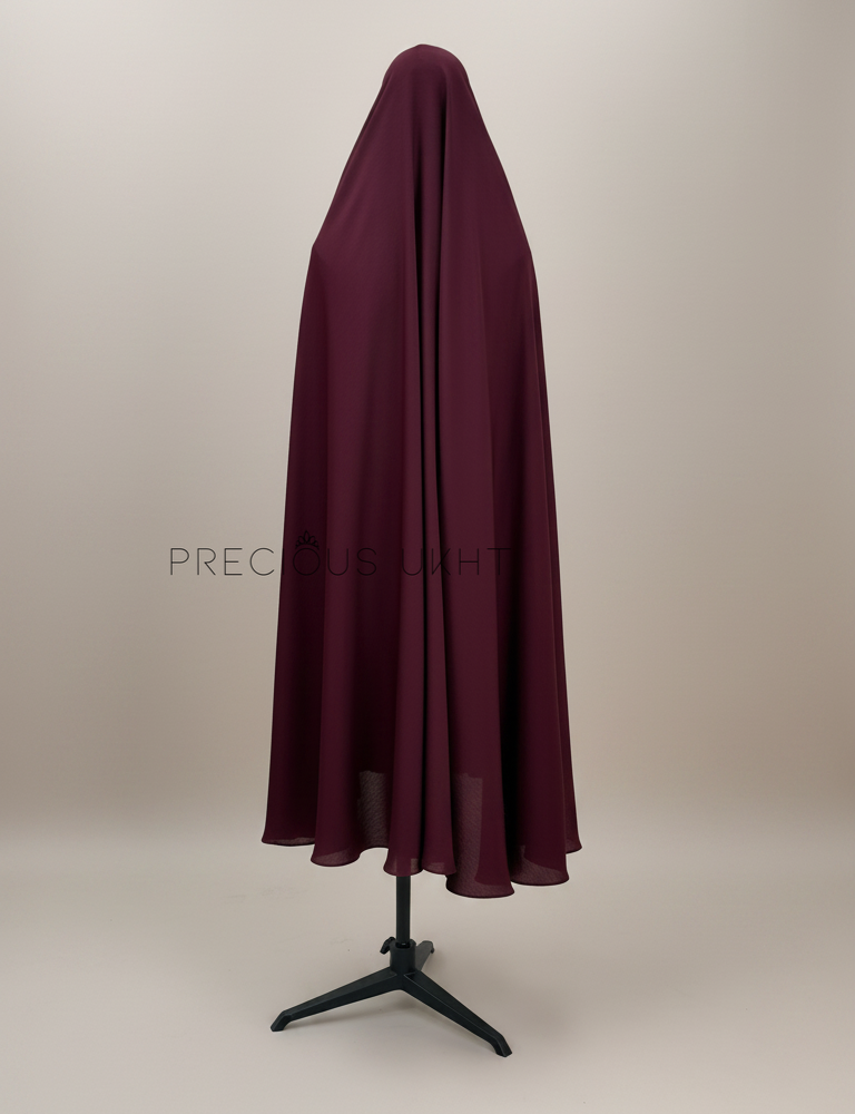 Alternative view of Oemayrah Extra Long Khimaar ‘Plum'