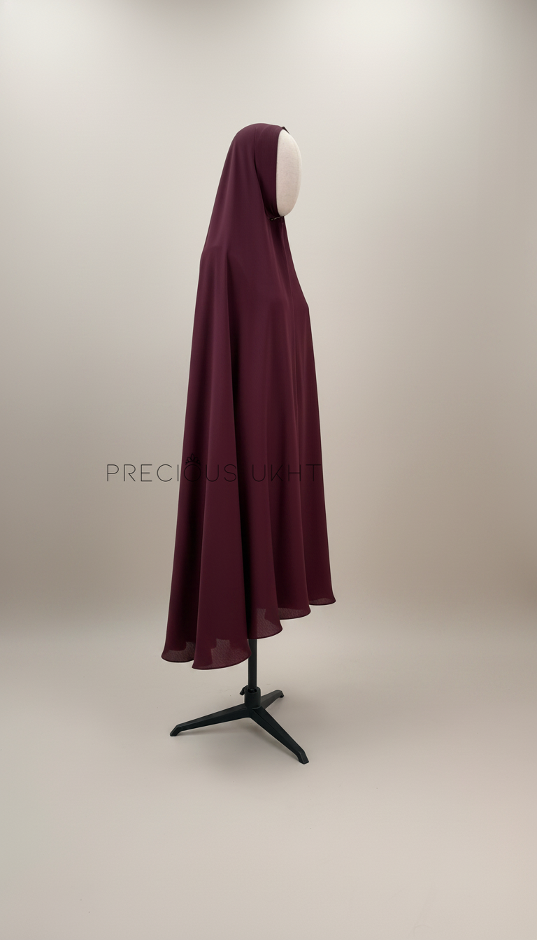 Oemayrah Extra Long Khimaar ‘Plum'