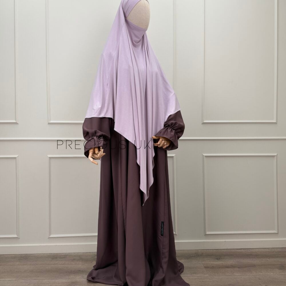 Amira Khimaar Long 'Soft Lila' (Bamboo Fabric)