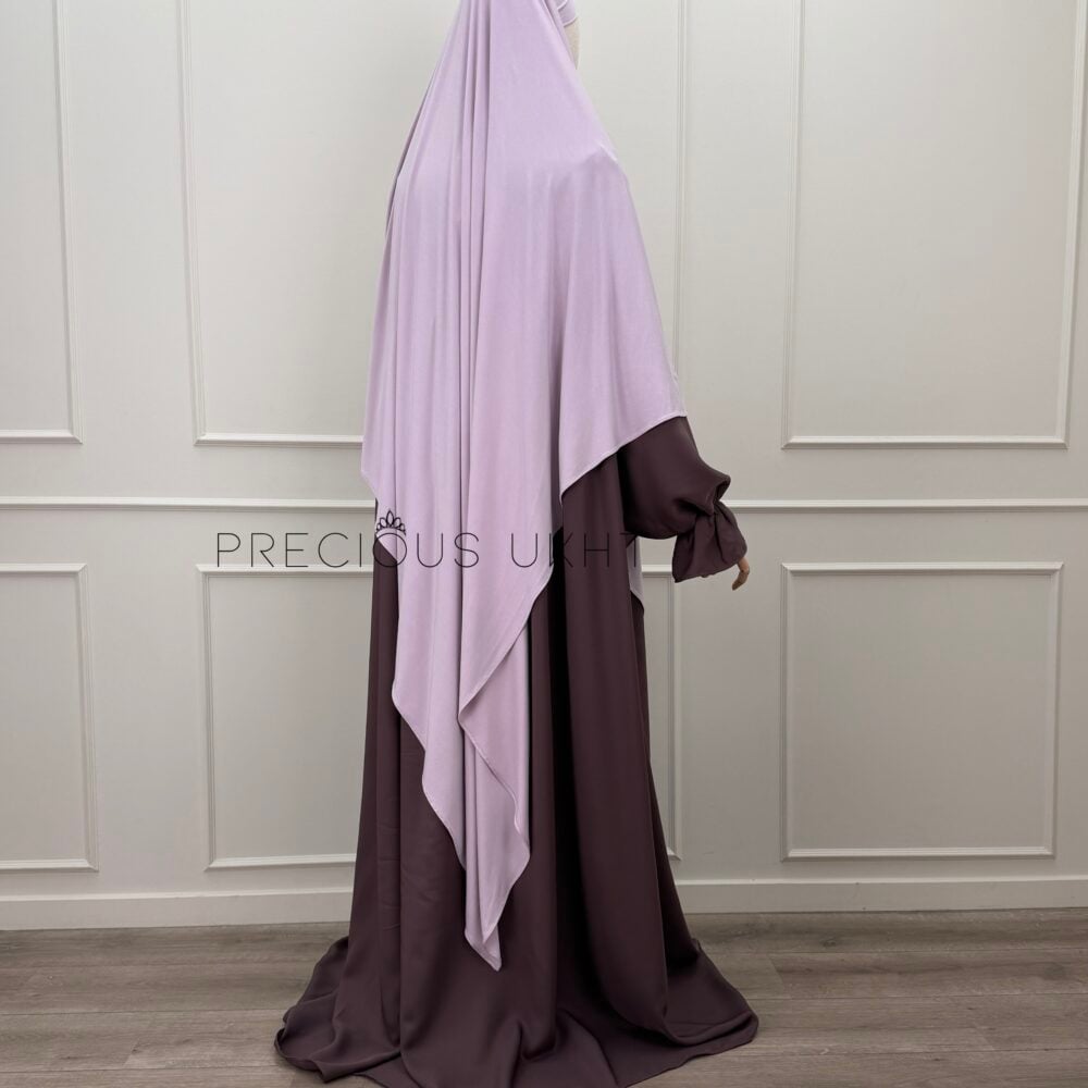 Alternative view of Amira Khimaar Long 'Soft Lila' (Bamboo Fabric)