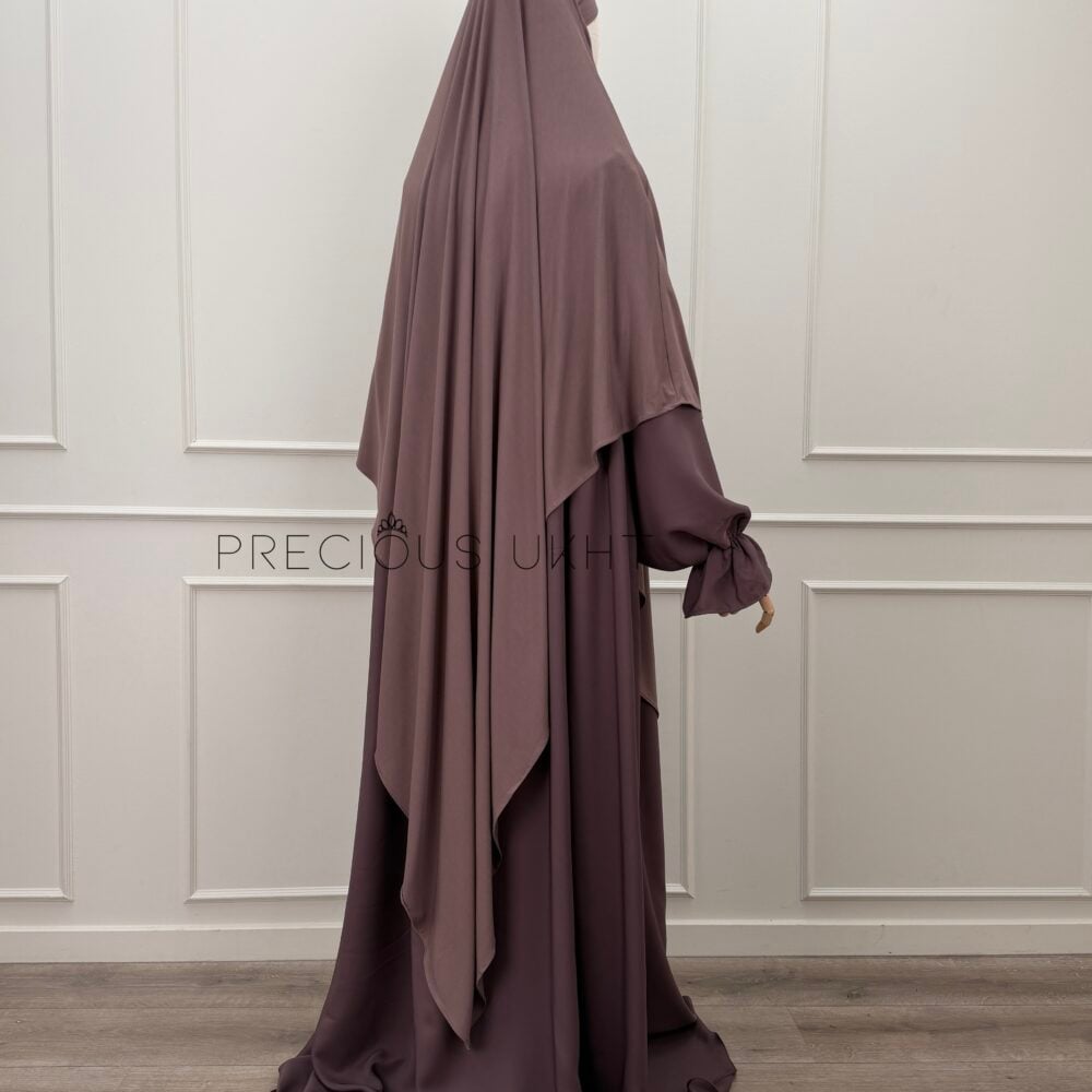 Alternative view of Amira Khimaar Long 'Taupe Rose' (Bamboo Fabric)