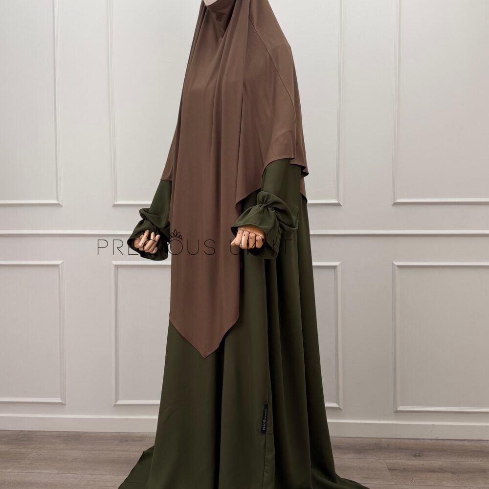 Amira Khimaar Long 'Coffee' (Bamboo Fabric)