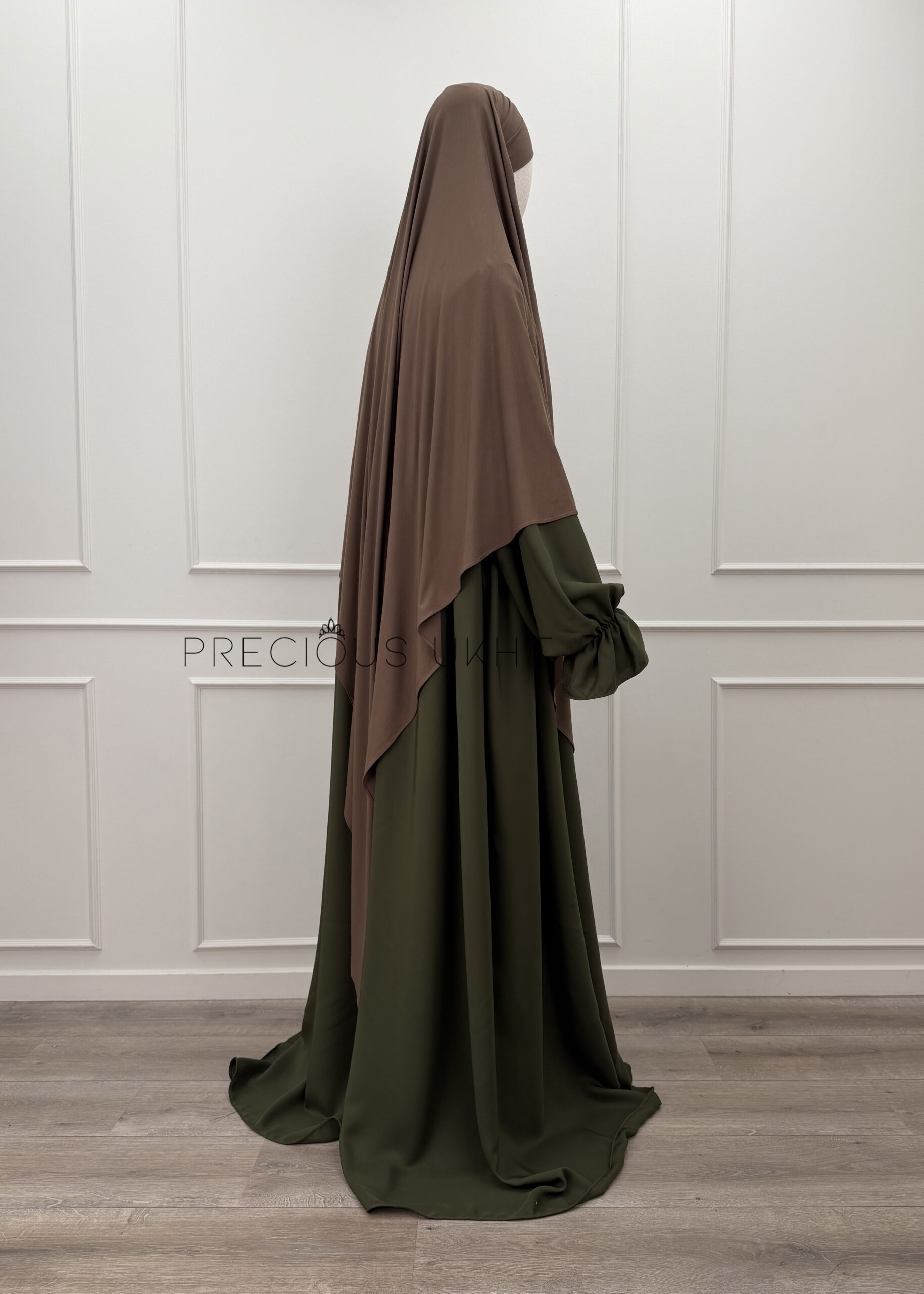 Amira Khimaar Long 'Coffee' (Bamboo Fabric) - Afbeelding 2