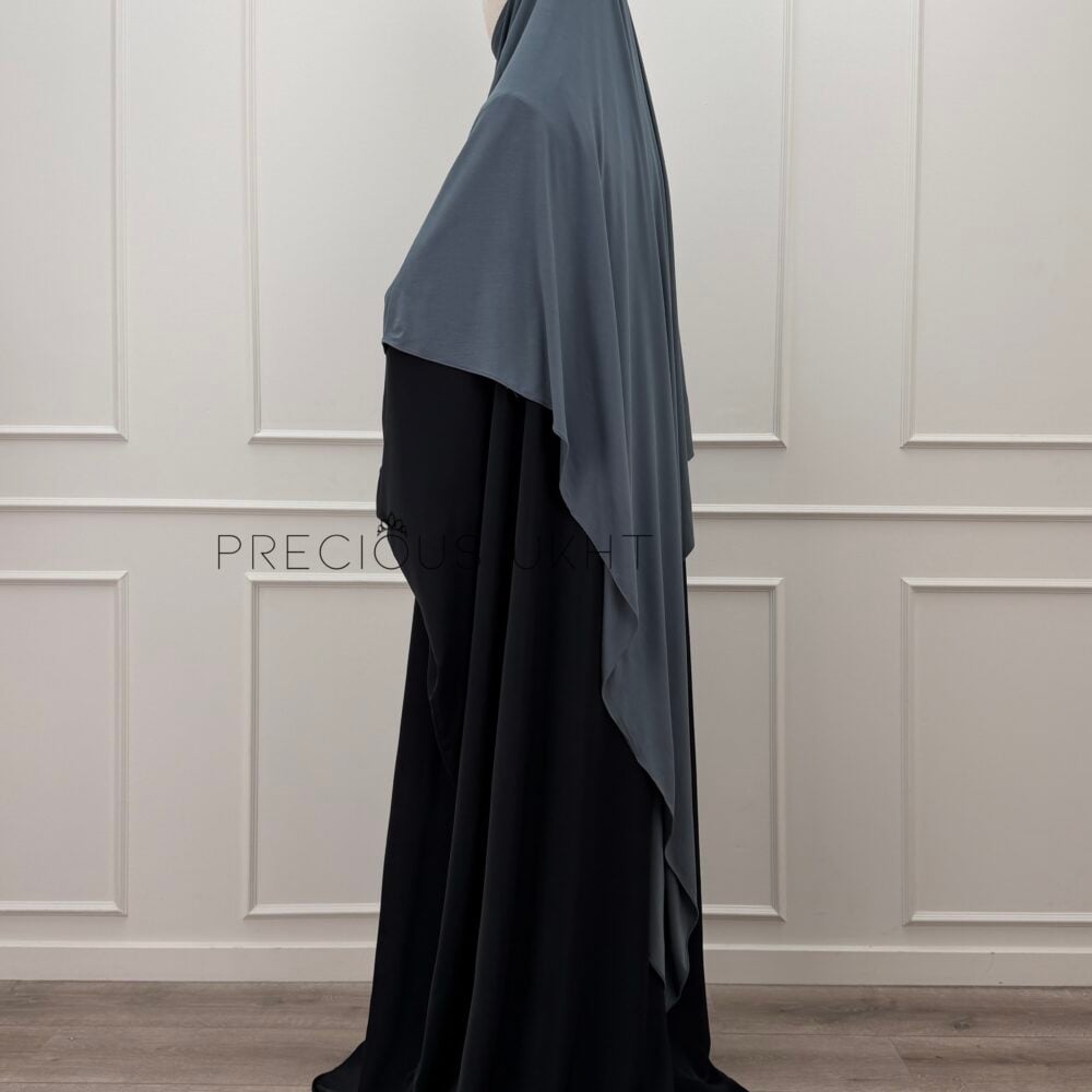 Alternative view of Amira Khimaar Long 'Dark Grey' (Bamboo Fabric)