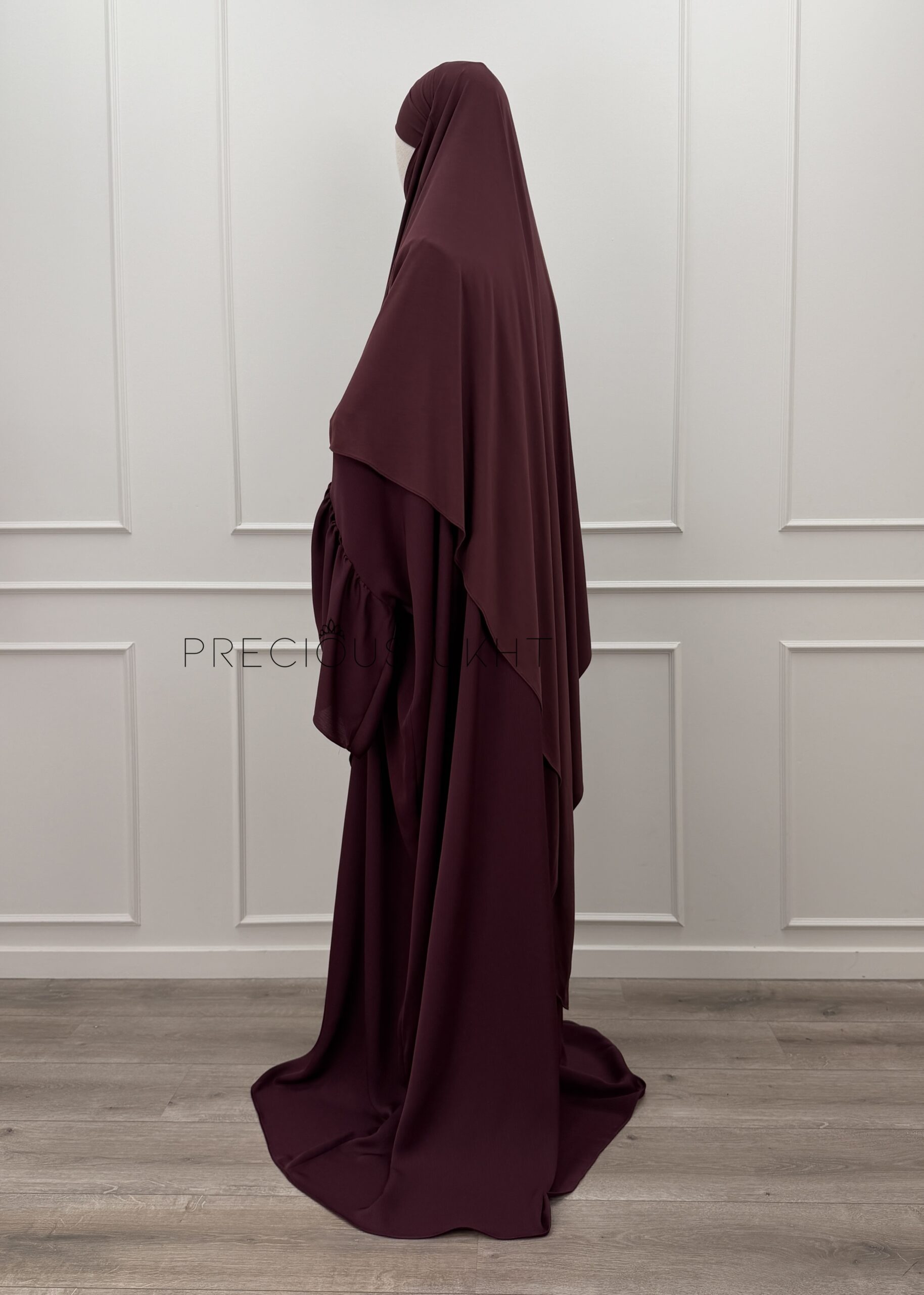 Amira Khimaar Long 'Dusty Plum' (Bamboo Fabric) - Afbeelding 2