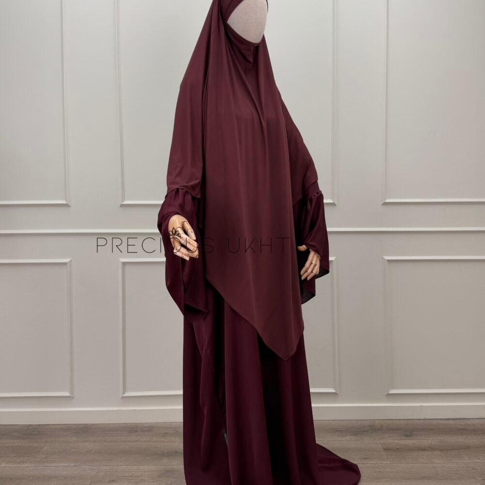 Amira Khimaar Long 'Dusty Plum' (Bamboo Fabric)