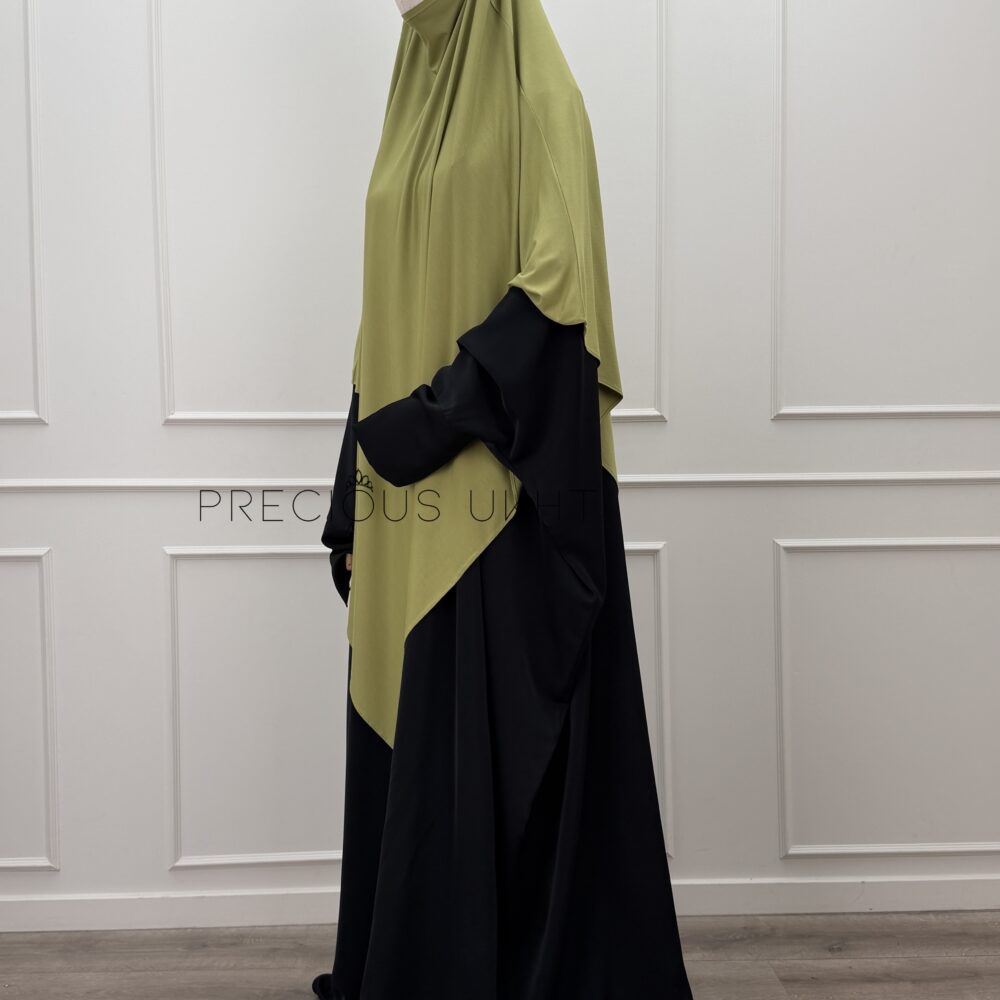 Amira Khimaar Long 'Lime' (Bamboo Fabric)