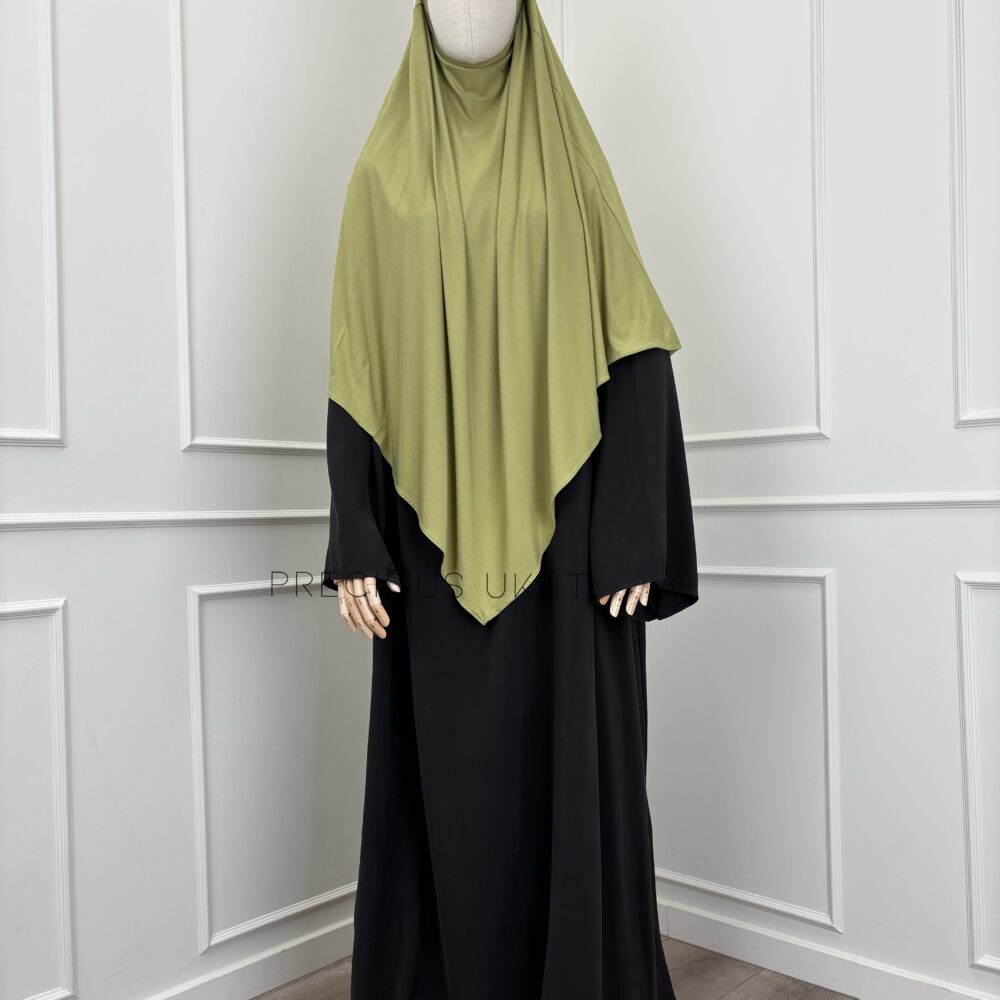 Amira Khimaar Short 'Lime' (Bamboo Fabric)