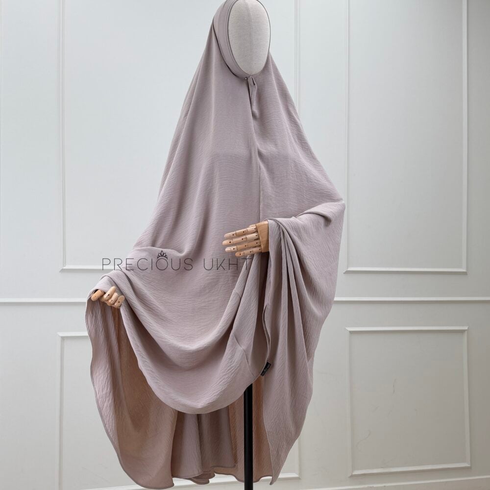 Precious Ukht Extra Long Stretch Khimaar 'Mushroom Beige'