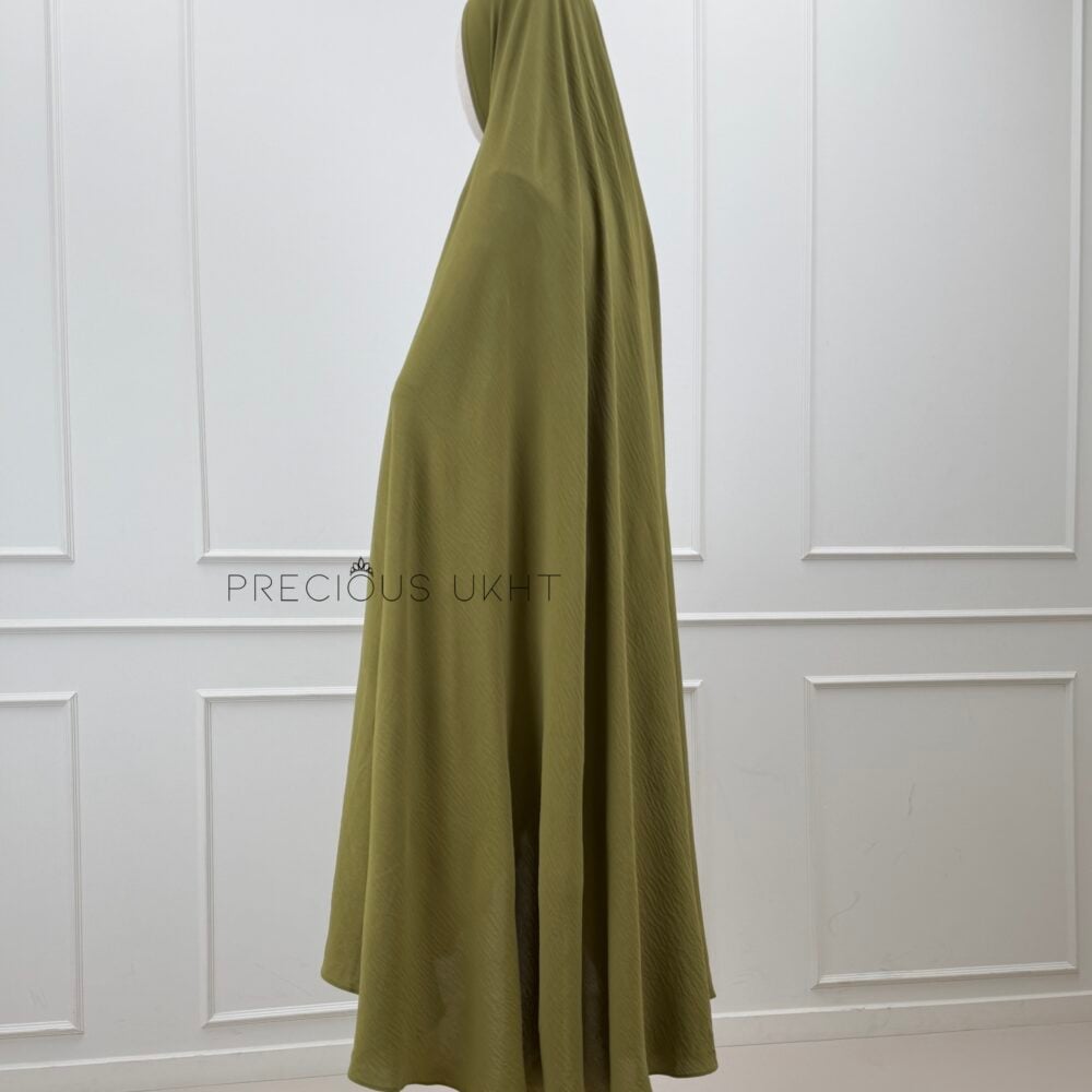 Alternative view of Precious Ukht Extra Long Stretch Khimaar 'Olive Moss'