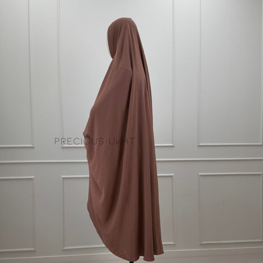 Alternative view of Precious Ukht Extra Long Stretch Khimaar 'Cacao Taupe'