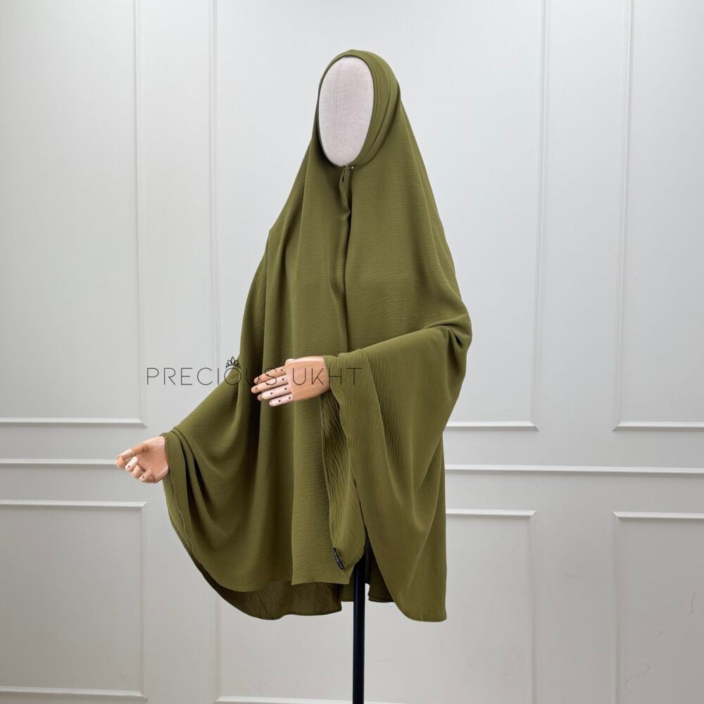 Precious Ukht Medium Stretch Khimaar 'Olive Moss'