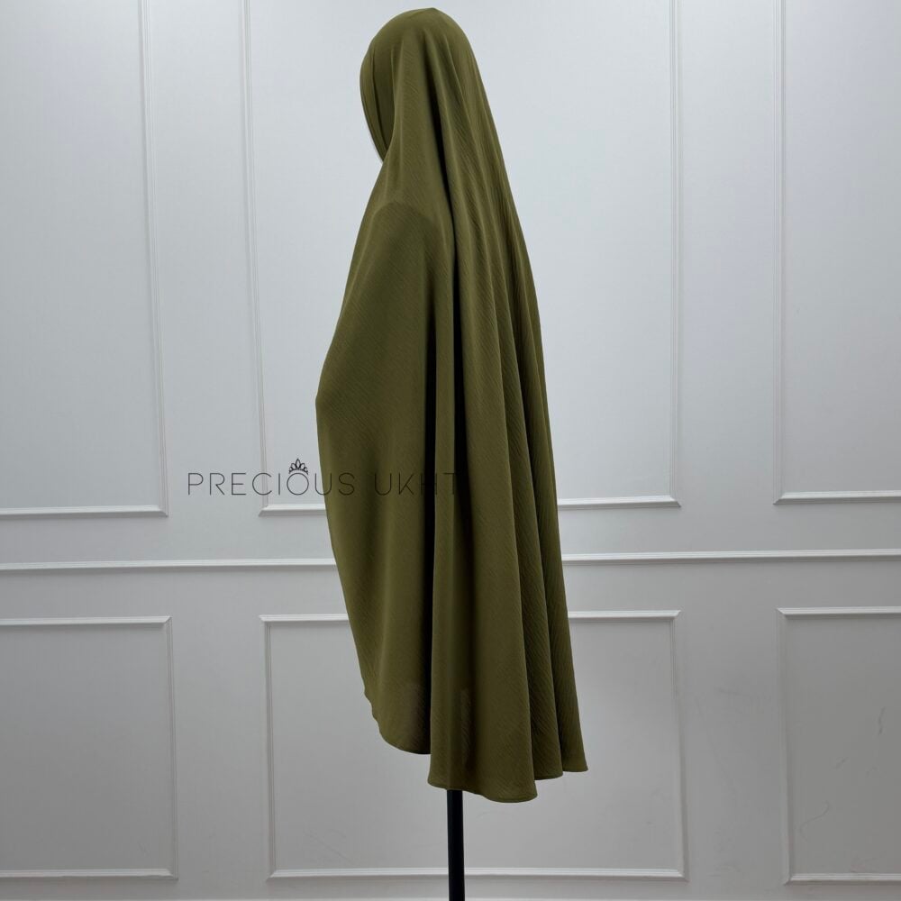 Alternative view of Precious Ukht Medium Stretch Khimaar 'Olive Moss'