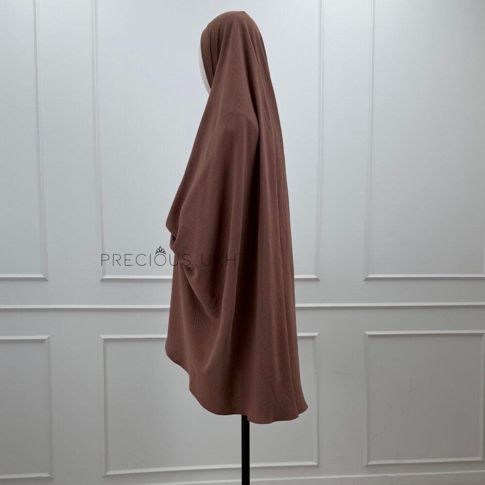 Alternative view of Precious Ukht Medium Stretch Khimaar 'Cacao Taupe'