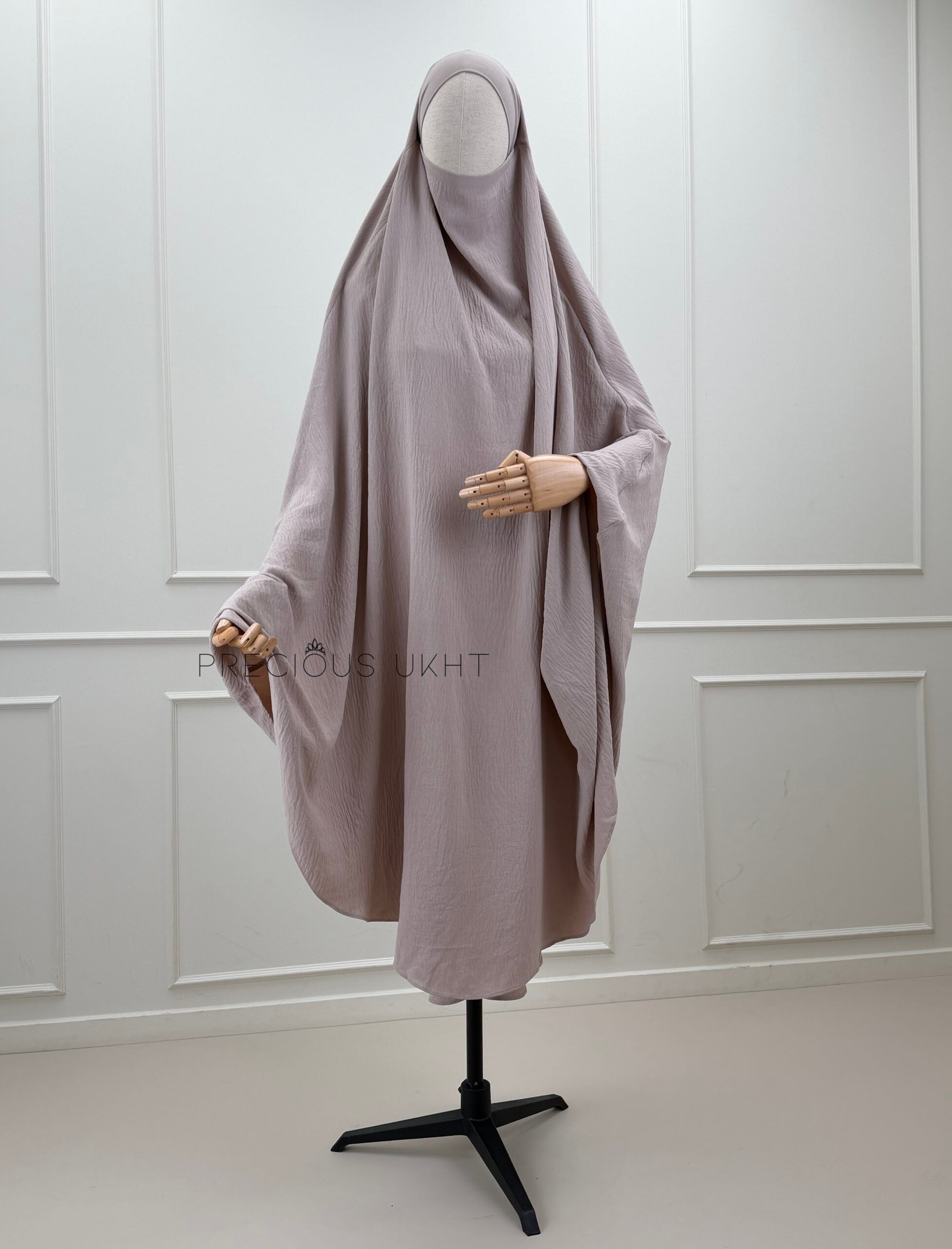 Precious Ukht Tieback Extra Long Stretch Khimaar 'Mushroom Beige'