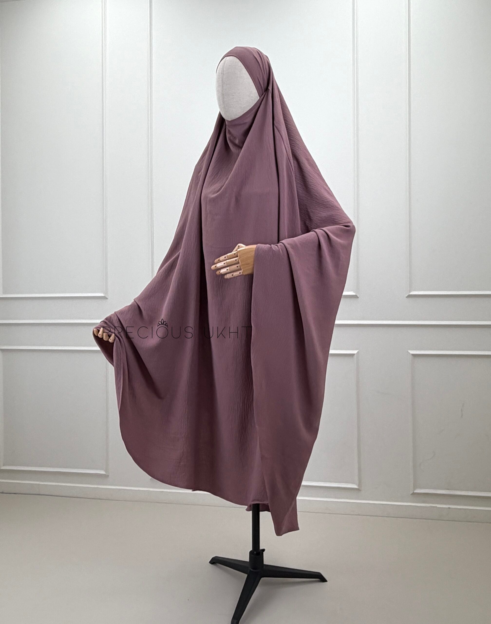 Precious Ukht Tieback Extra Long Stretch Khimaar 'Dusty Mauve'