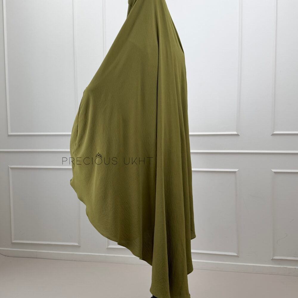 Alternative view of Precious Ukht Tieback Extra Long Stretch Khimaar 'Olive Moss'