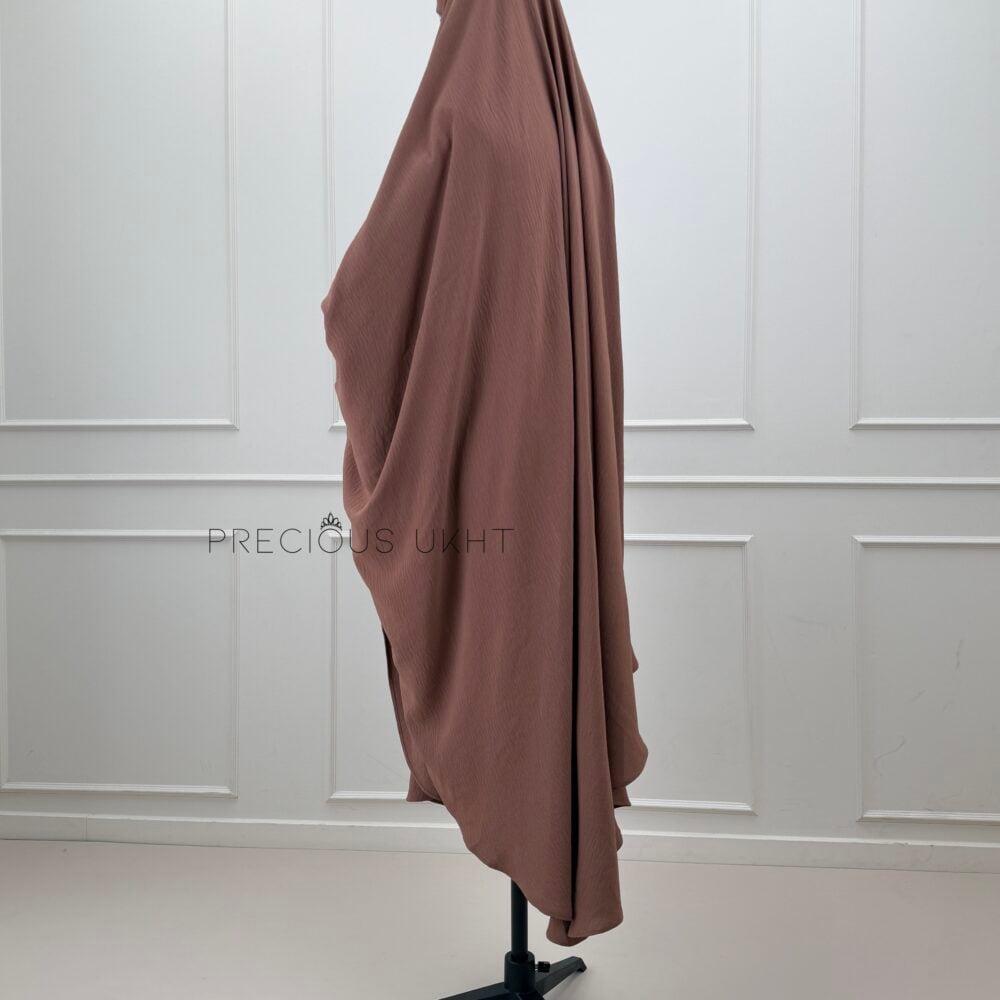 Alternative view of Precious Ukht Tieback Extra Long Stretch Khimaar 'Cacao Taupe'