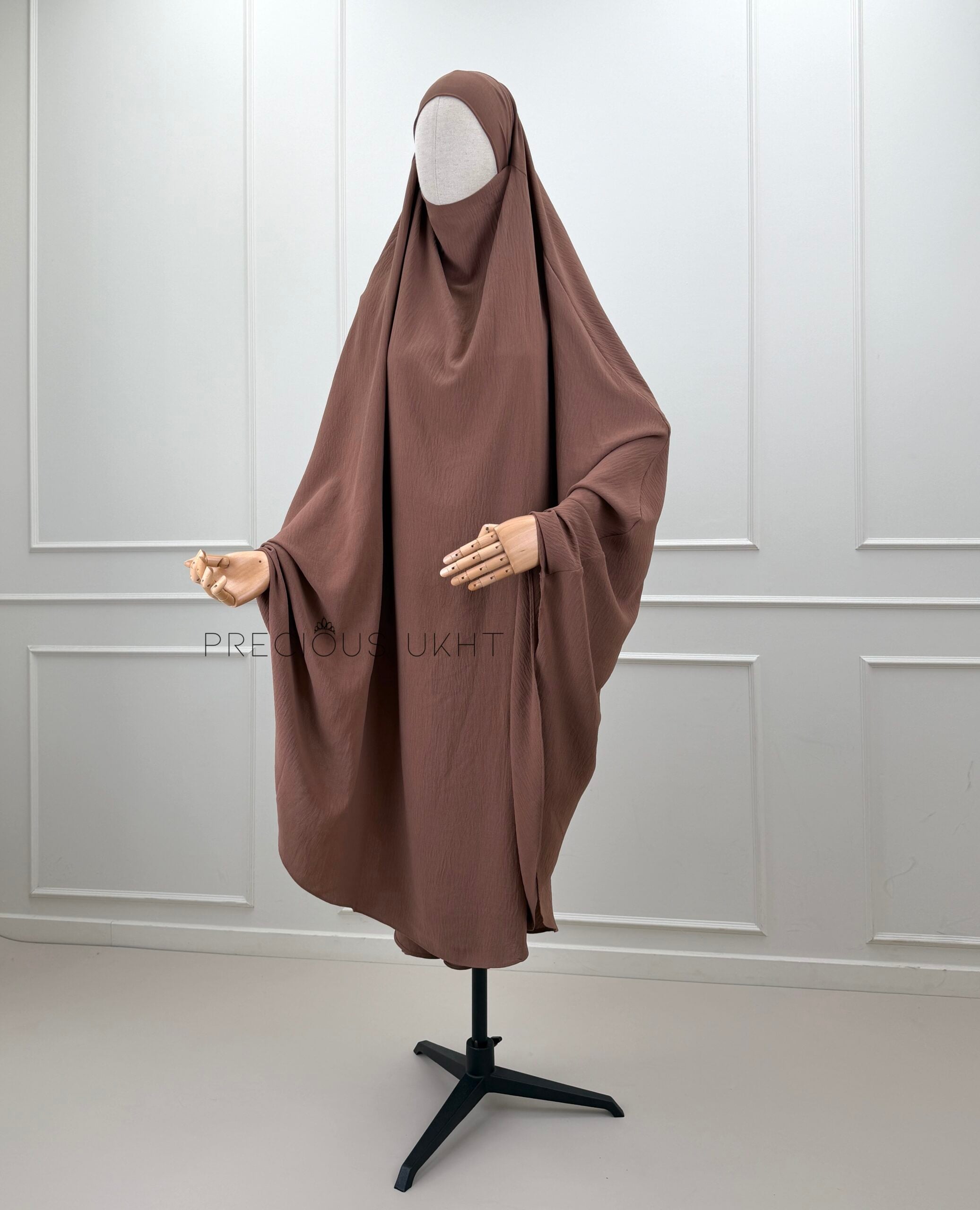 Precious Ukht Tieback Extra Long Stretch Khimaar 'Cacao Taupe'
