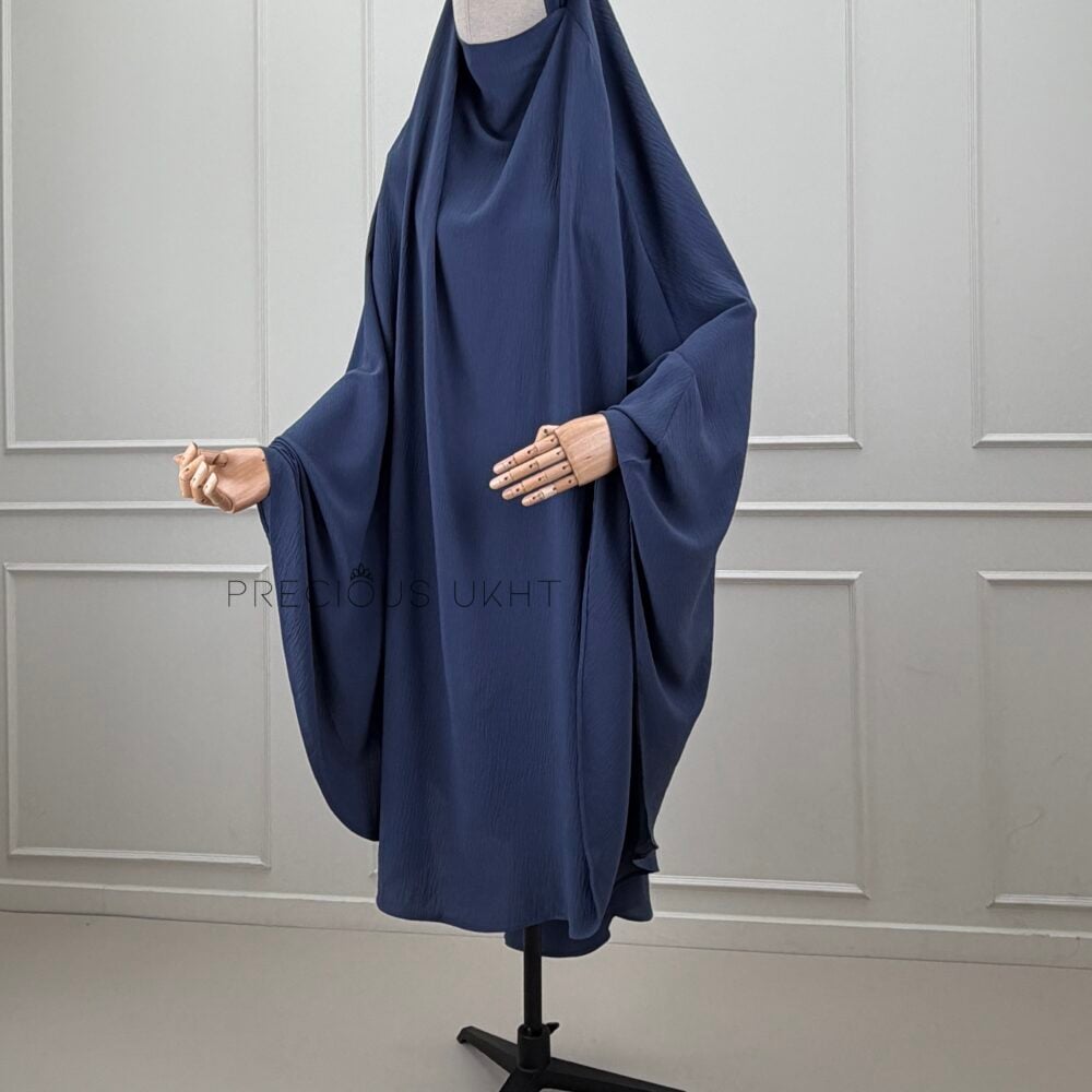 Precious Ukht Tieback Extra Long Stretch Khimaar 'Grey Blue’