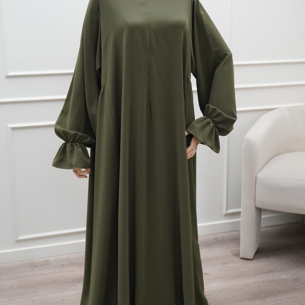 Luxury Nida Sakeenah Abaya 'Khaki' - Afbeelding 3