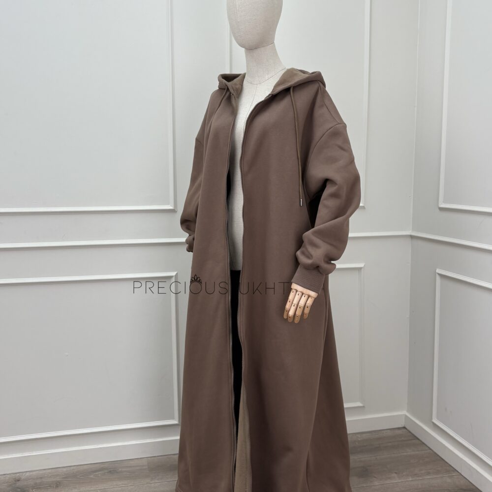 Hoodie Vest ‘Taupe Mocha’ - Afbeelding 3