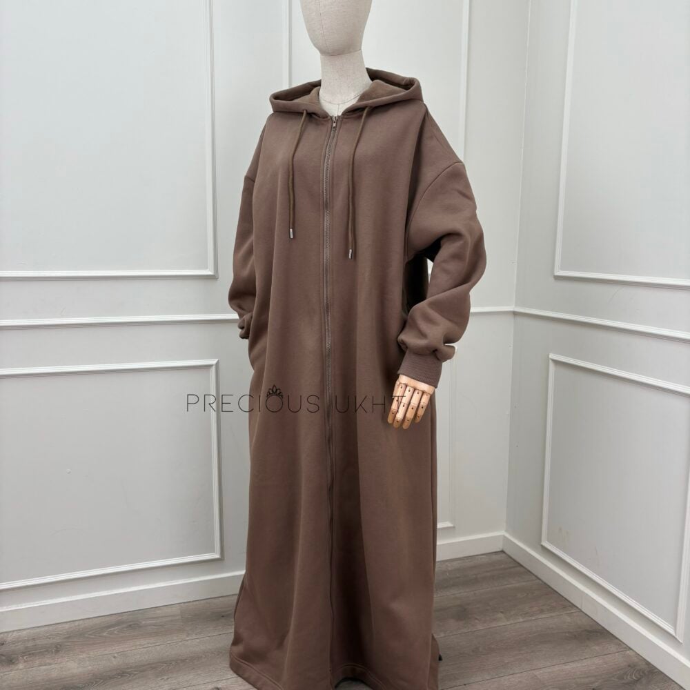 Alternative view of Hoodie Vest ‘Taupe Mocha’