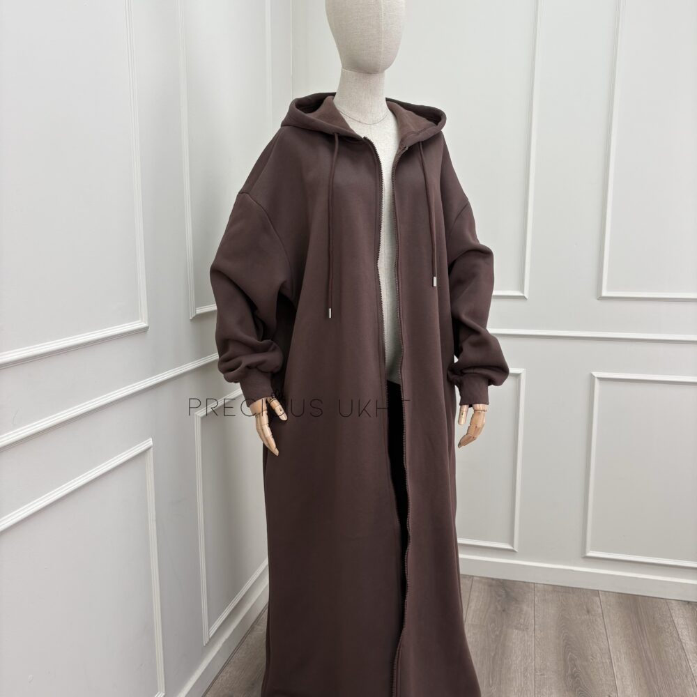 Hoodie Vest ‘Dark Brown’ - Afbeelding 4