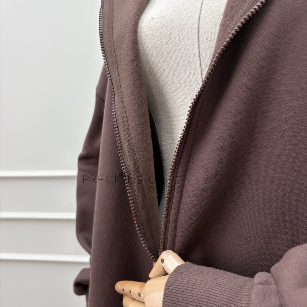 Hoodie Vest ‘Dark Brown’ - Afbeelding 7