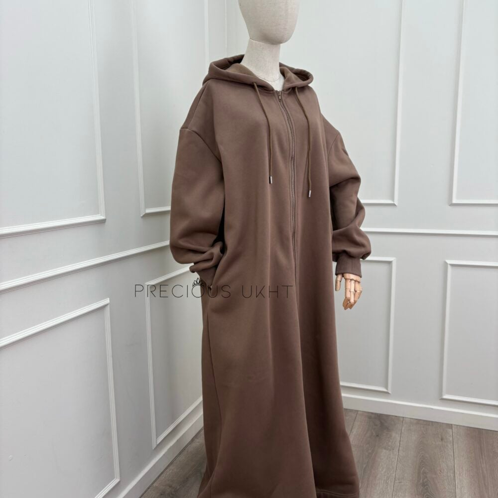 Hoodie Vest ‘Taupe Mocha’