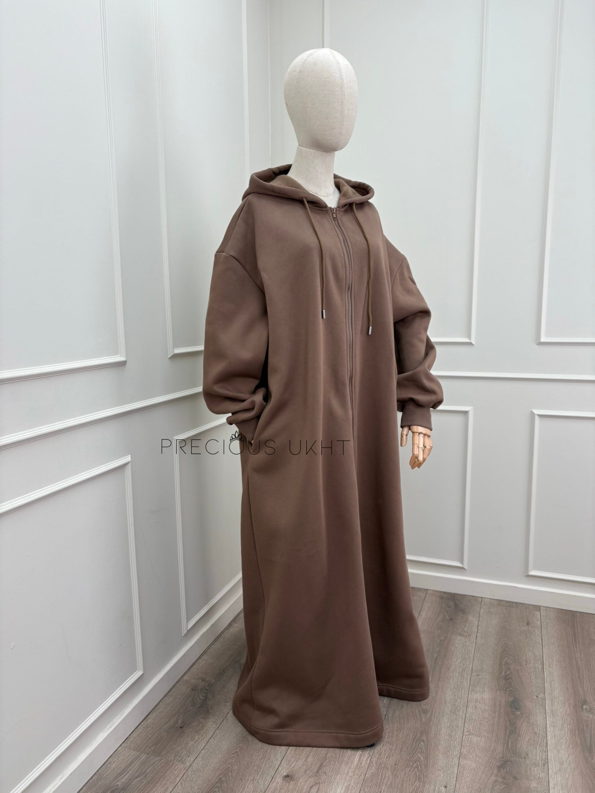 Hoodie Vest ‘Taupe Mocha’