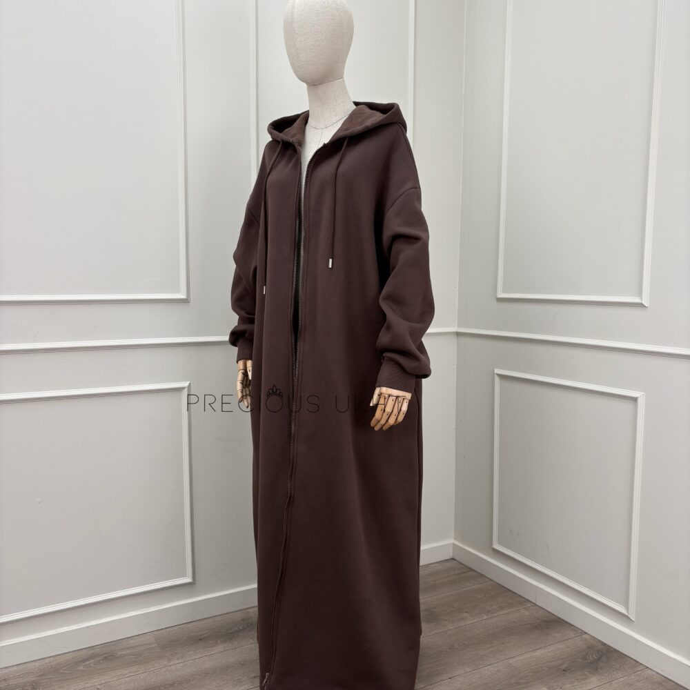 Hoodie Vest ‘Dark Brown’ - Afbeelding 3