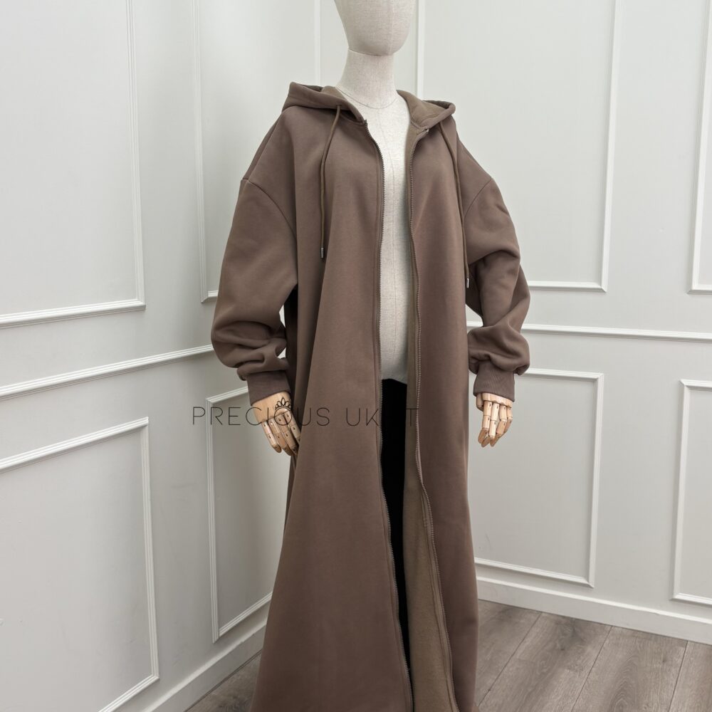 Hoodie Vest ‘Taupe Mocha’ - Afbeelding 4