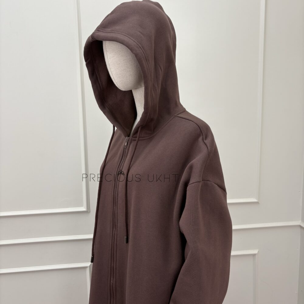 Hoodie Vest ‘Dark Brown’ - Afbeelding 5