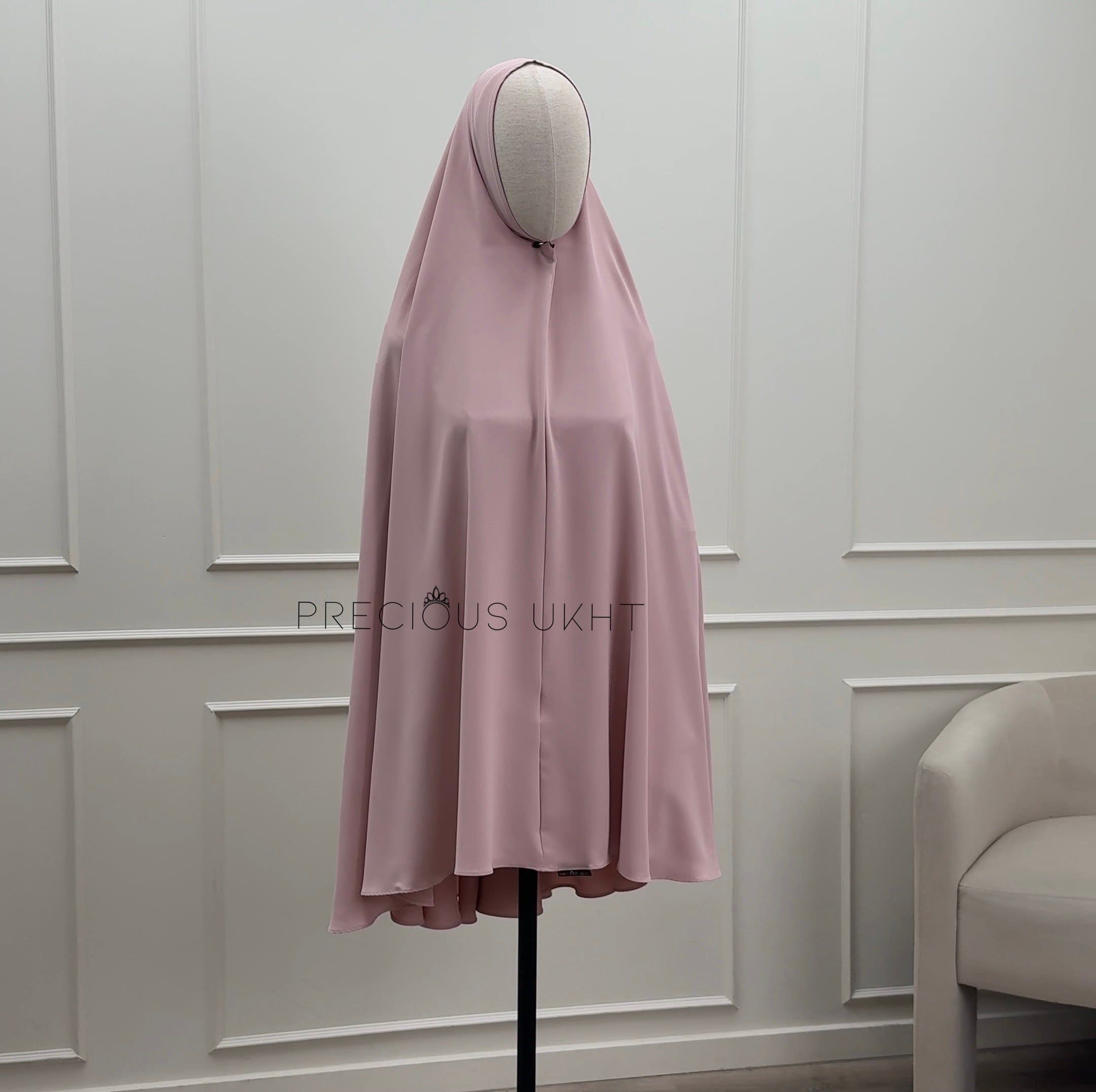 Luxury Medium Khimaar 'Soft Rose'