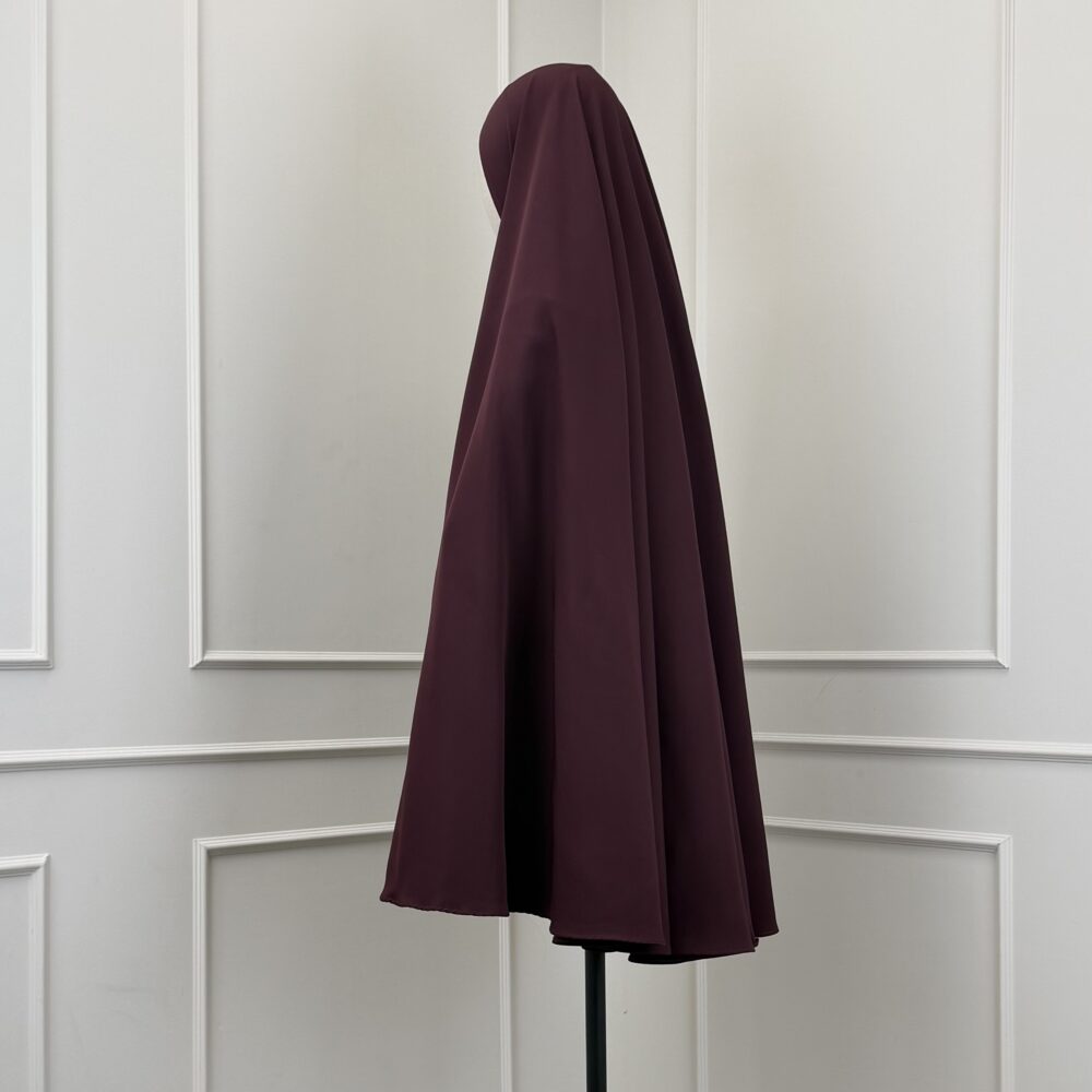 Alternative view of Thick Nida Medium Khimaar 'Burgundy'