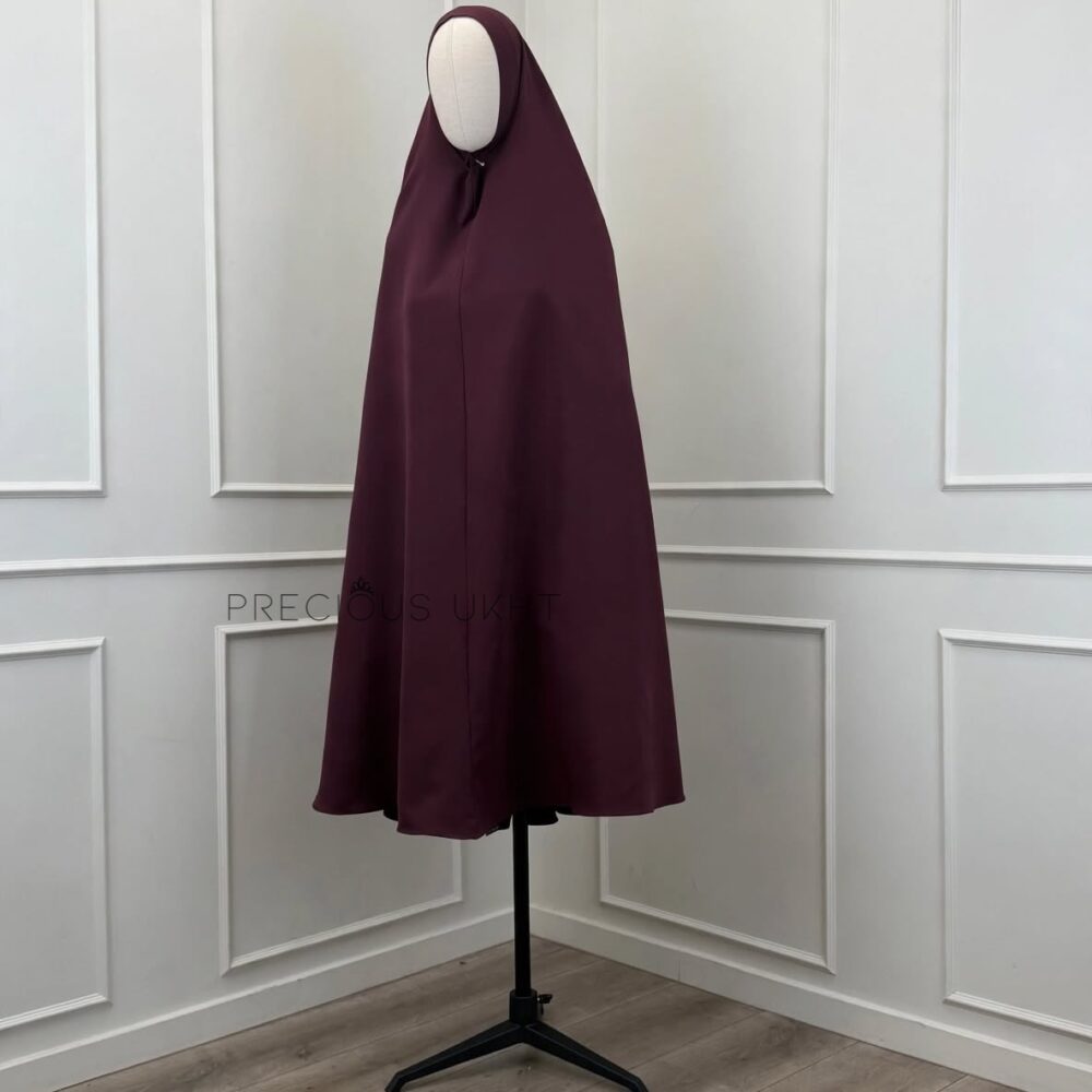 Thick Nida Extra Long Khimaar 'Burgundy'