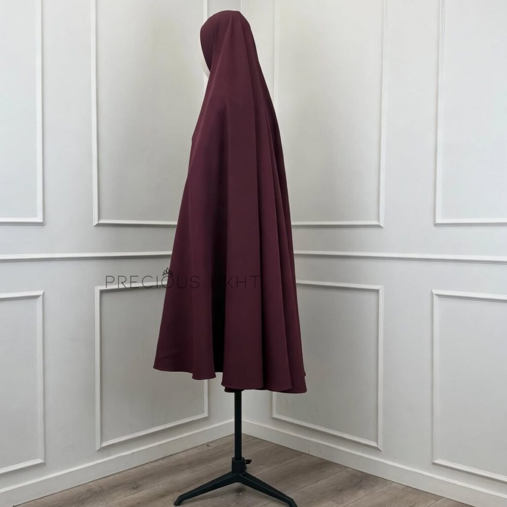 Alternative view of Thick Nida Extra Long Khimaar 'Burgundy'