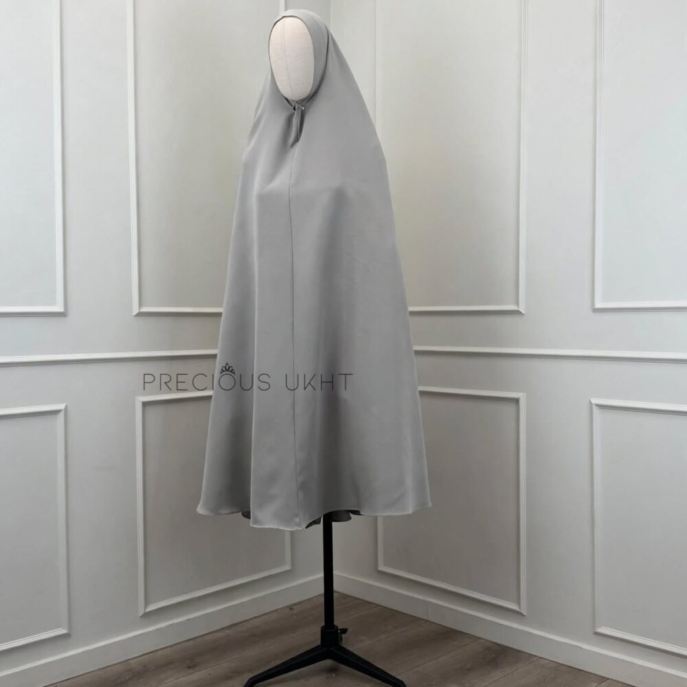 Thick Nida Extra Long Khimaar 'Gravel Grey’