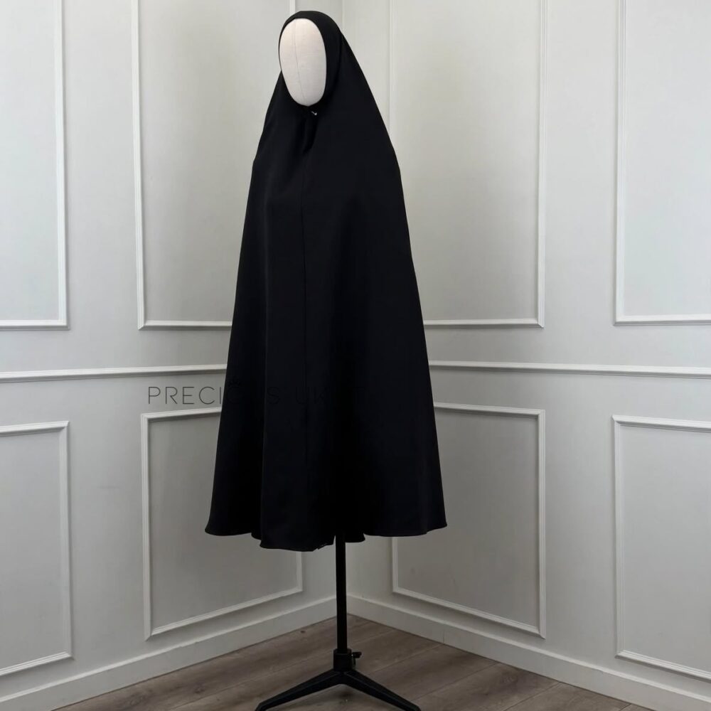 Thick Nida Extra Long Khimaar 'Black'
