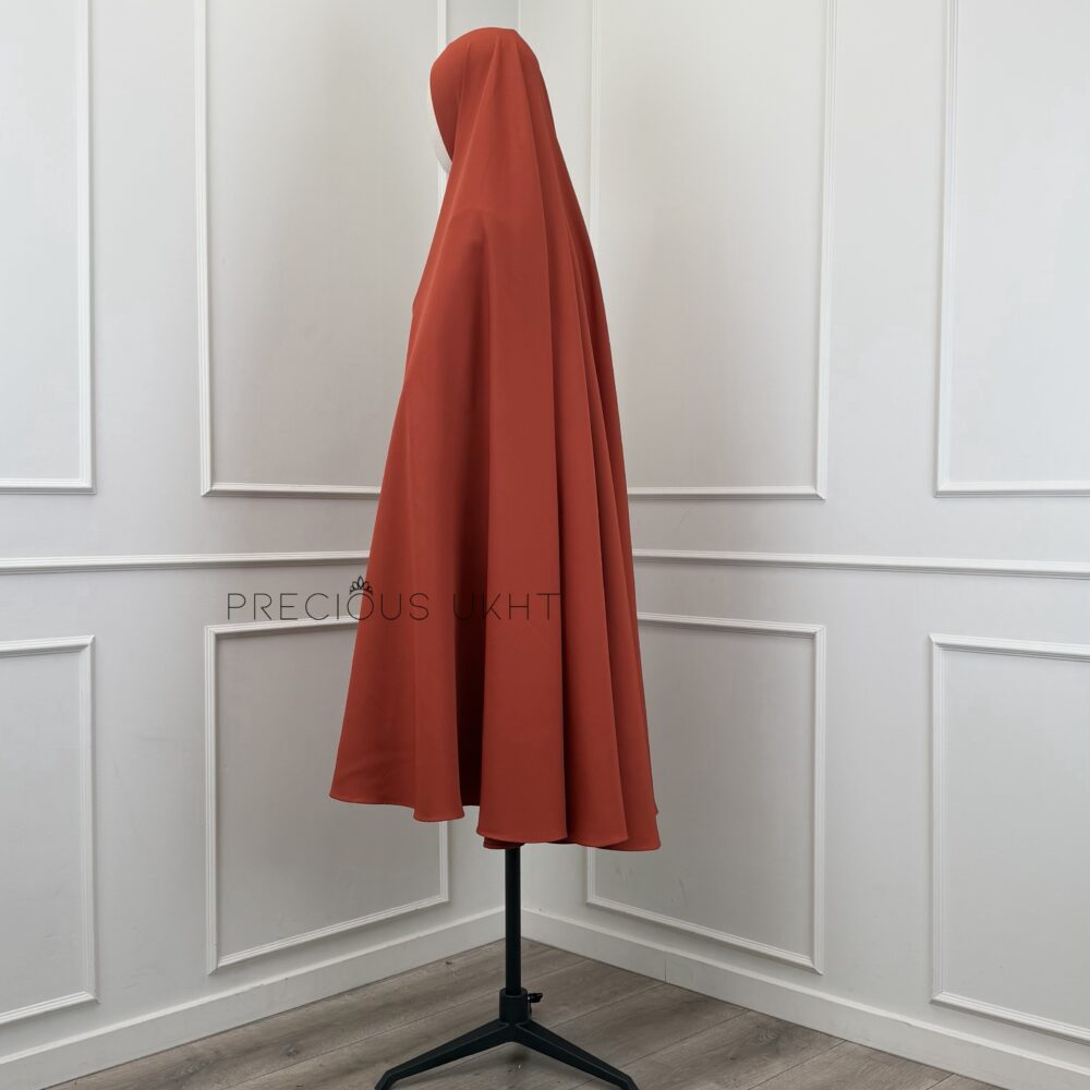 Alternative view of Thick Nida Extra Long Khimaar 'Pumpkin'