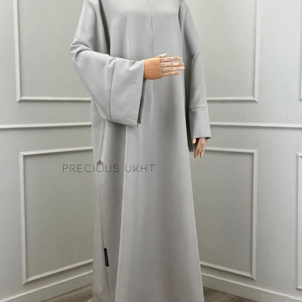 Thick Nida Suheila Abaya 'Gravel Grey'