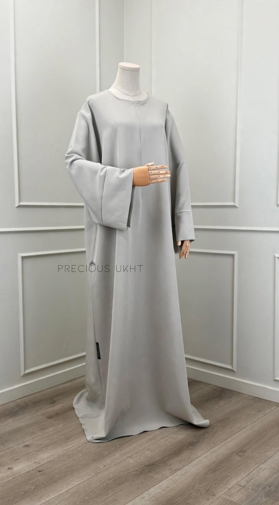 Thick Nida Suheila Abaya 'Gravel Grey'